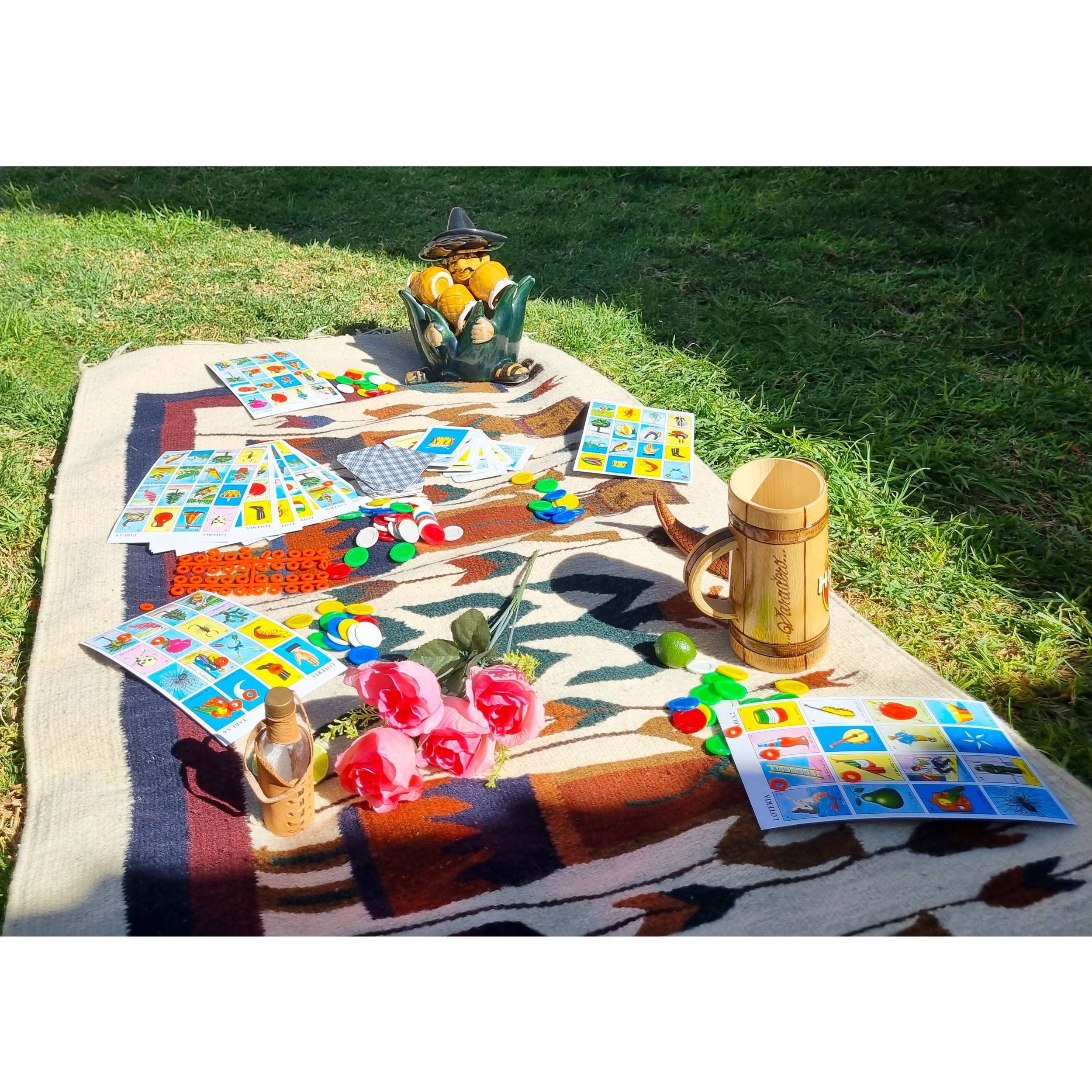 Loteria with colorful chips