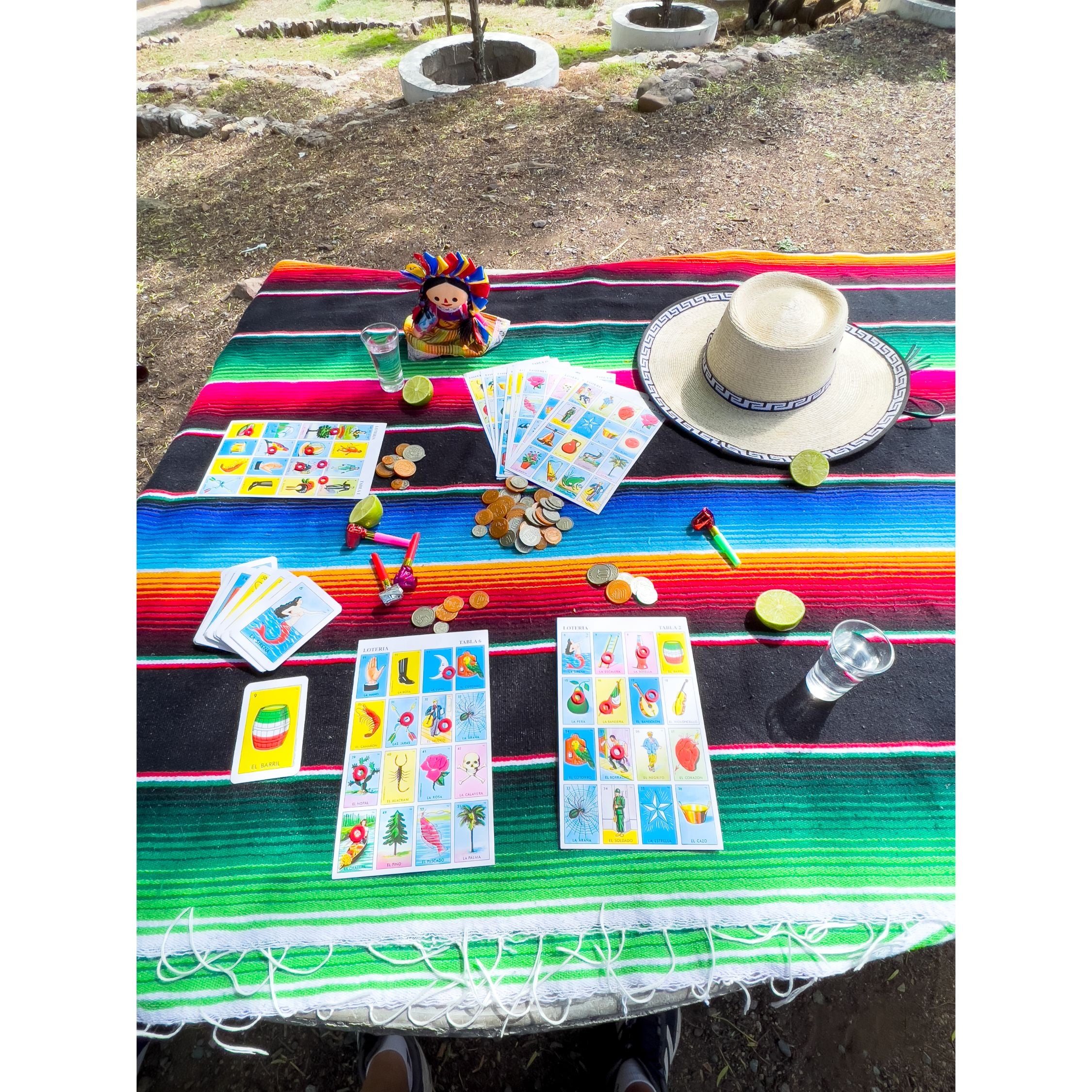 Loteria Mexican Bingo Game for 20 Players with 100 Chips — Made in Mexico